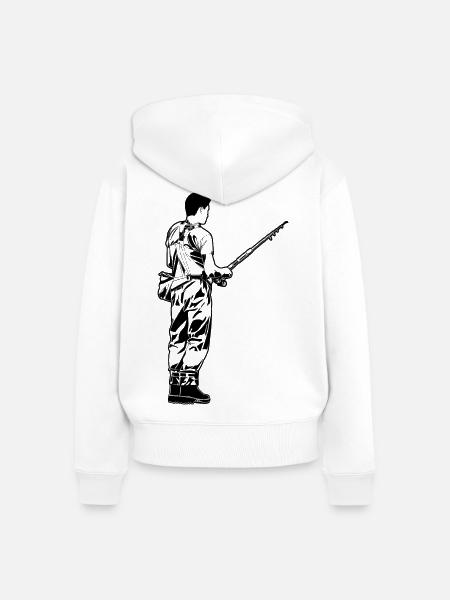 Sportangler - Frauen Premium Bio Zip Hoodie - Weiß