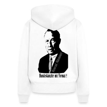 Adenauer,Bundeskanzler,Kanzler,Deutschland,Politik - Frauen Premium Bio Zip Hoodie - Weiß - Hinten - AI Model Female 172 light (172cm)