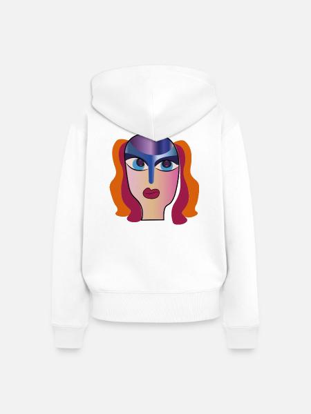 Die Schönheit der Frauen  - Frauen Premium Bio Zip Hoodie - Weiß