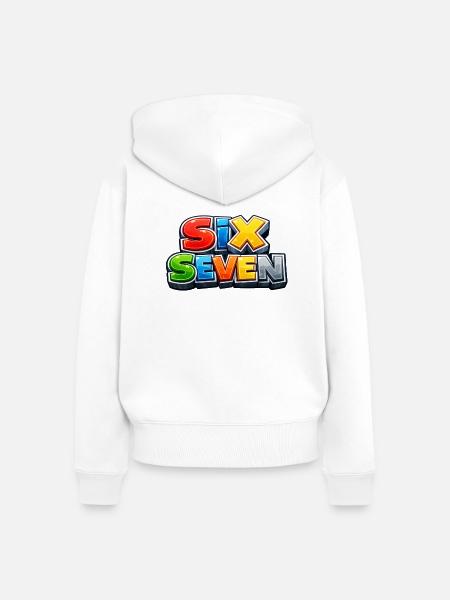 Sixseven - Frauen Premium Bio Zip Hoodie - Weiß