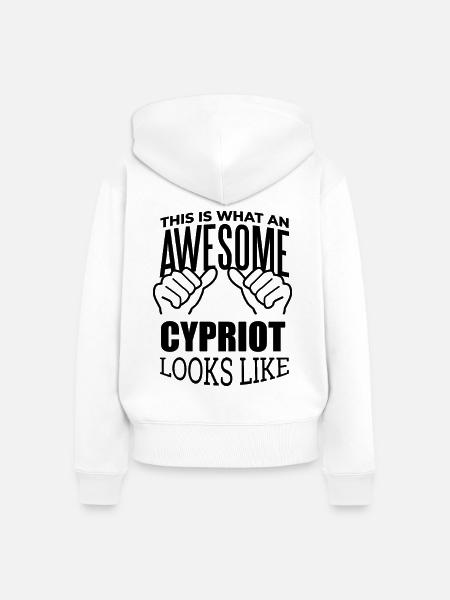 Zypern Zypern Zypern - Frauen Premium Bio Zip Hoodie - Weiß