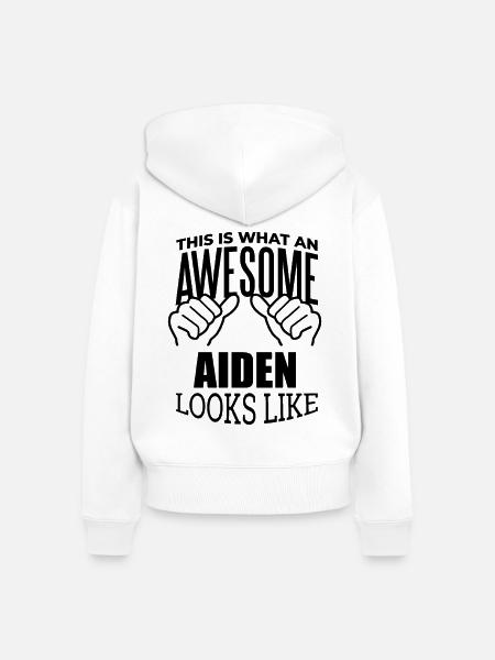 Aiden Aiden Aiden - Frauen Premium Bio Zip Hoodie - Weiß