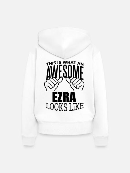 Ezra Ezra Ezra - Frauen Premium Bio Zip Hoodie - Weiß
