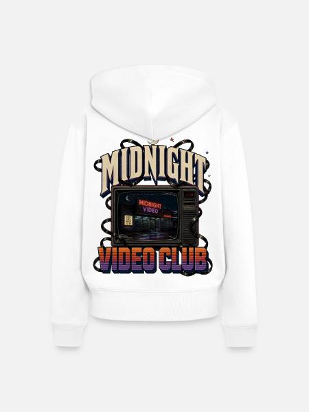 Midnight Video Club Neon - Frauen Premium Bio Zip Hoodie - Weiß