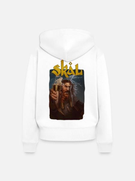 skal - Frauen Premium Bio Zip Hoodie - Weiß