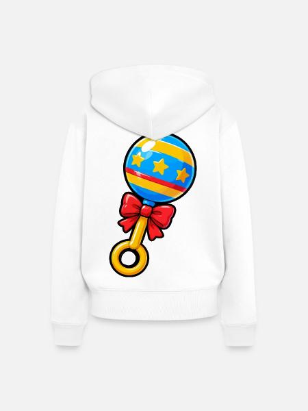 Sternenrassel Ball für Babys - Frauen Premium Bio Zip Hoodie - Weiß