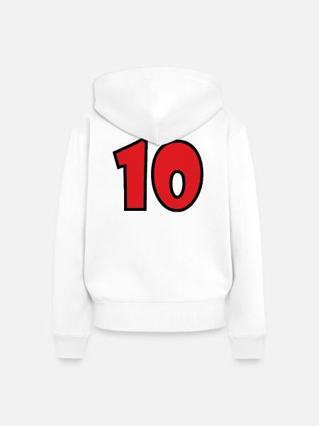 10 - Frauen Premium Bio Zip Hoodie - Weiß