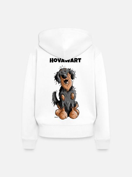 Knuffiger Hovawart - Frauen Premium Bio Zip Hoodie - Weiß