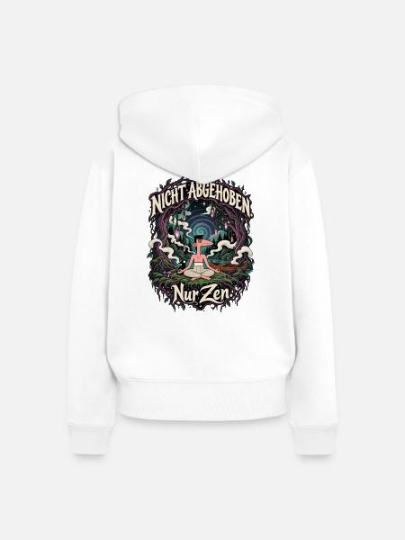 zen zen - Frauen Premium Bio Zip Hoodie - Weiß