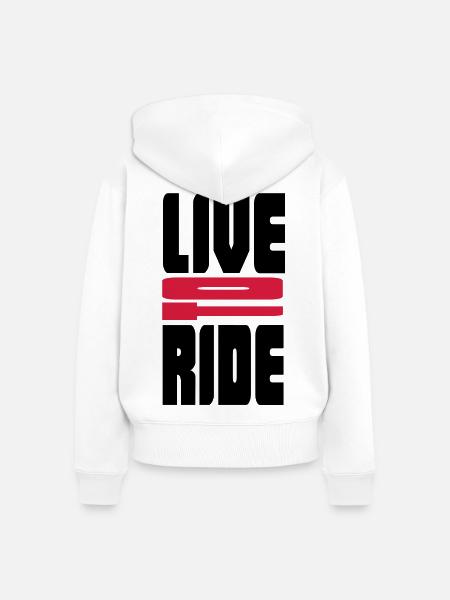 biker - Frauen Premium Bio Zip Hoodie - Weiß
