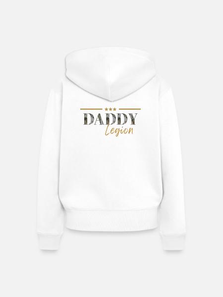 Daddy Legion - Frauen Premium Bio Zip Hoodie - Weiß