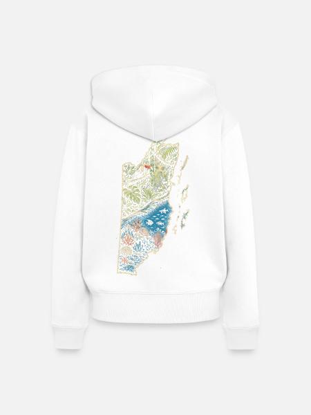 Belize Belizische Wurzel - Frauen Premium Bio Zip Hoodie - Weiß