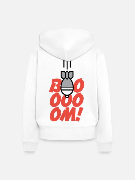 Boom – eine Schweizer Ikone - Frauen Premium Bio Zip Hoodie - Weiß