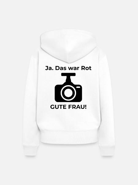 Dashcam Garmin Meme - Frauen Premium Bio Zip Hoodie - Weiß