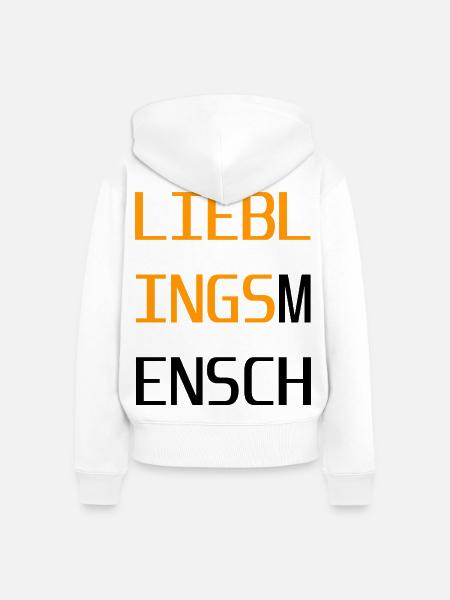 Lieblingsmensch - Frauen Premium Bio Zip Hoodie - Weiß