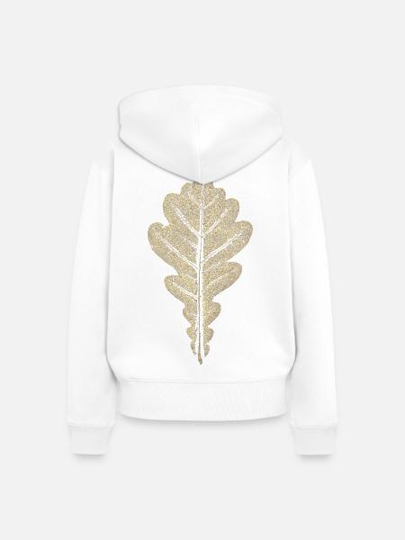 Eichenblatt - Frauen Premium Bio Zip Hoodie - Weiß
