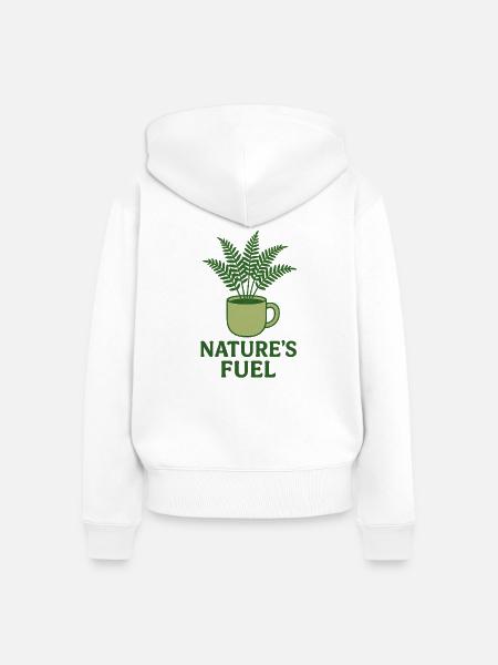 natures fuel - Frauen Premium Bio Zip Hoodie - Weiß