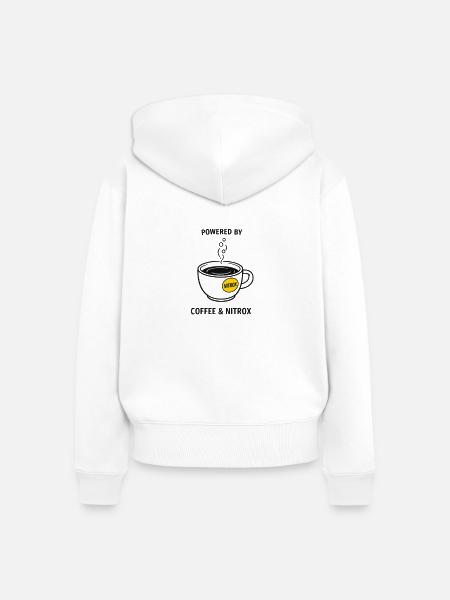 Coffee&Ean - Frauen Premium Bio Zip Hoodie - Weiß