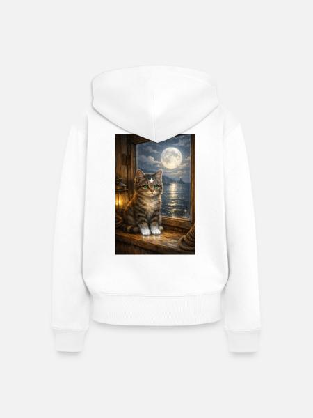 Mondscheinpfoten_ - Frauen Premium Bio Zip Hoodie - Weiß