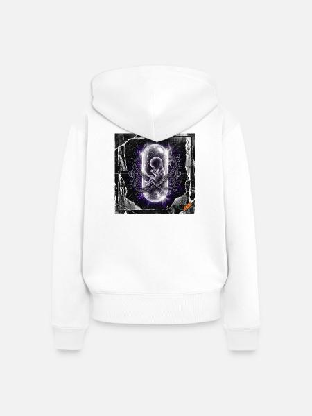 Pränatale Matrix - Frauen Premium Bio Zip Hoodie - Weiß