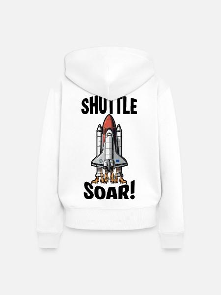 Start des Space Shuttle Soar - Frauen Premium Bio Zip Hoodie - Weiß