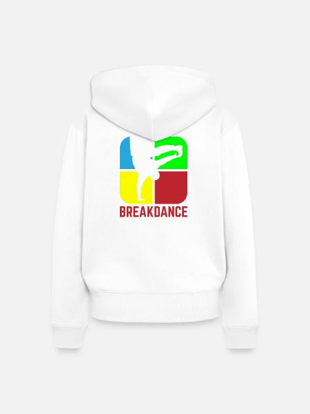 Breakdance - Frauen Premium Bio Zip Hoodie - Weiß