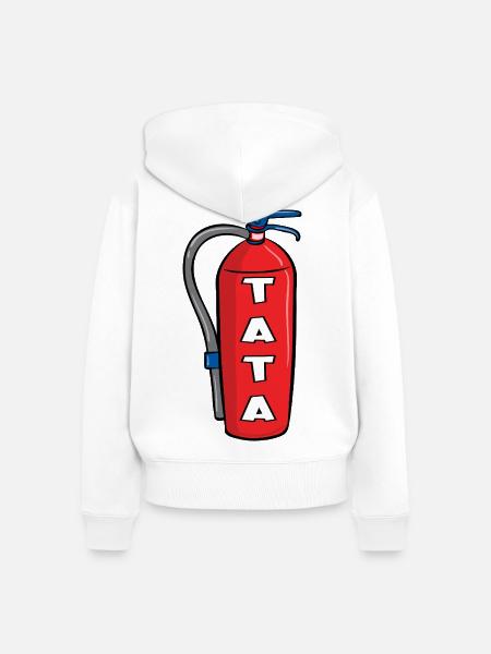 Feuerwehr-Vater - Frauen Premium Bio Zip Hoodie - Weiß