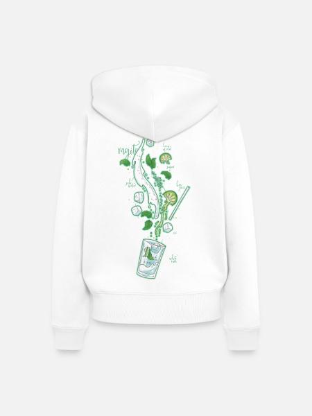 Mojito - Frauen Premium Bio Zip Hoodie - Weiß