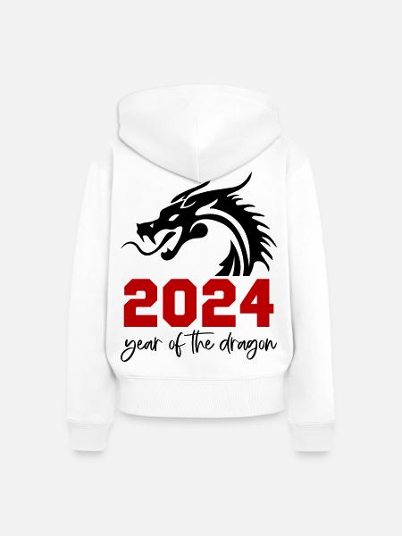 2024 - Frauen Premium Bio Zip Hoodie - Weiß