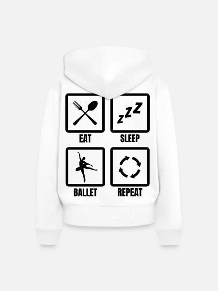 Ballett Routine - Frauen Premium Bio Zip Hoodie - Weiß