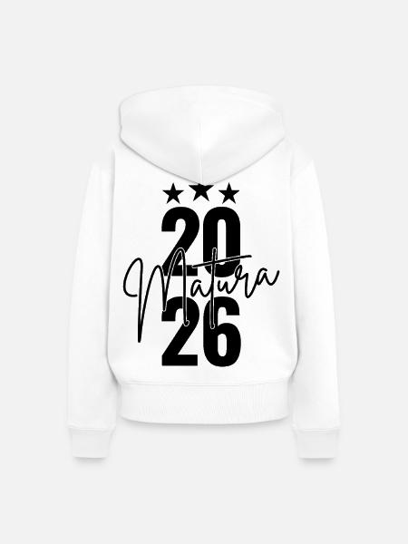 Matura 2026 - Frauen Premium Bio Zip Hoodie - Weiß