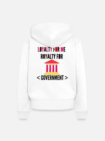 Aussage, politisches Zitat, - Frauen Premium Bio Zip Hoodie - Weiß