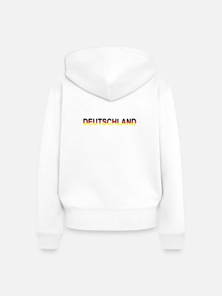 Deutschland Design - Frauen Premium Bio Zip Hoodie - Weiß