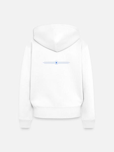 Atern Abzeichen - Frauen Premium Bio Zip Hoodie - Weiß