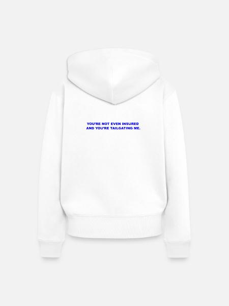 Kleber nicht - Frauen Premium Bio Zip Hoodie - Weiß