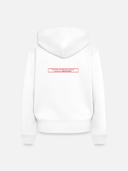 Guru_Meditation_Work_Failure_Press_Beer_Button - Frauen Premium Bio Zip Hoodie - Weiß