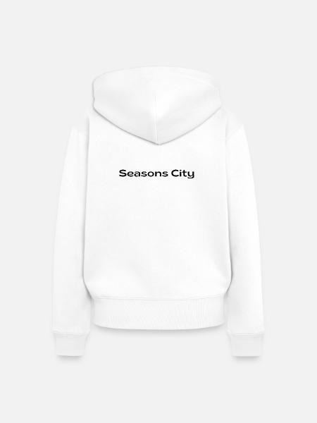 Seasons City - Frauen Premium Bio Zip Hoodie - Weiß