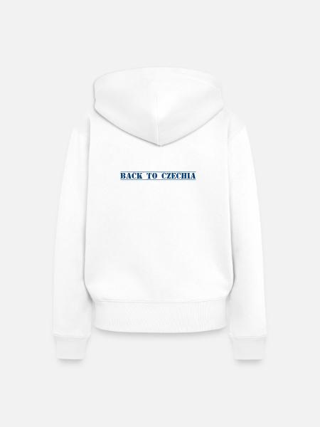 Czechia Tschechien - Frauen Premium Bio Zip Hoodie - Weiß