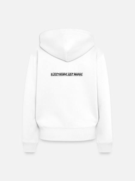 Electronic Art Music - Frauen Premium Bio Zip Hoodie - Weiß