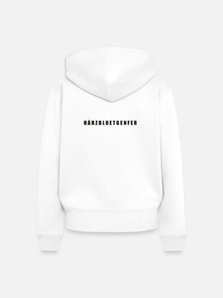 Härzbluetgenfer Kanton Genf - Frauen Premium Bio Zip Hoodie - Weiß