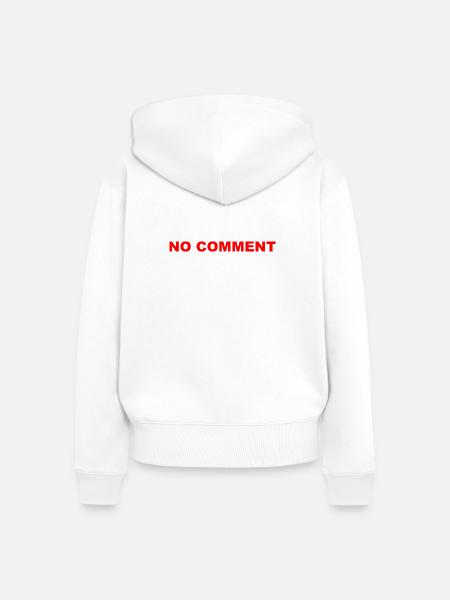 No_Comment - Frauen Premium Bio Zip Hoodie - Weiß