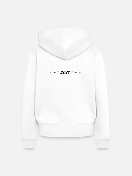 2027 Ornament - Frauen Premium Bio Zip Hoodie - Weiß