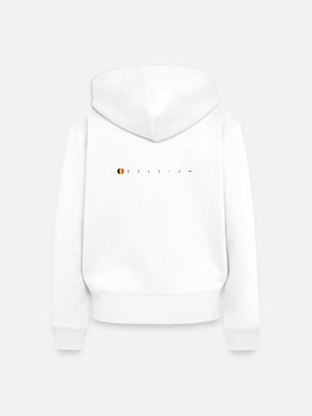 Flagge von Belgien - Frauen Premium Bio Zip Hoodie - Weiß
