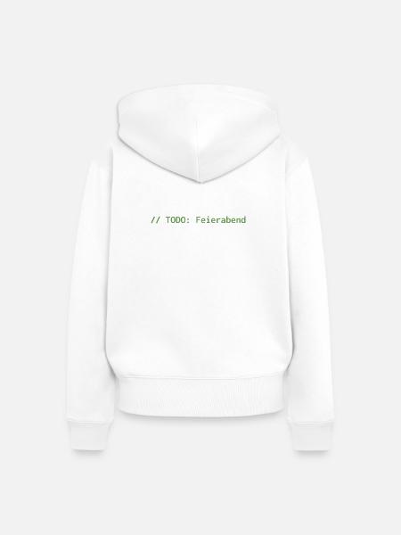 // TODO: Feierabend – Programmierer Shirt - Frauen Premium Bio Zip Hoodie - Weiß