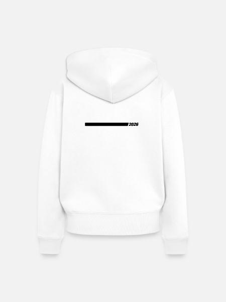 2026 Jahr Element - Frauen Premium Bio Zip Hoodie - Weiß