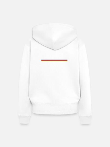 Deutschland Fahne Linie - Frauen Premium Bio Zip Hoodie - Weiß