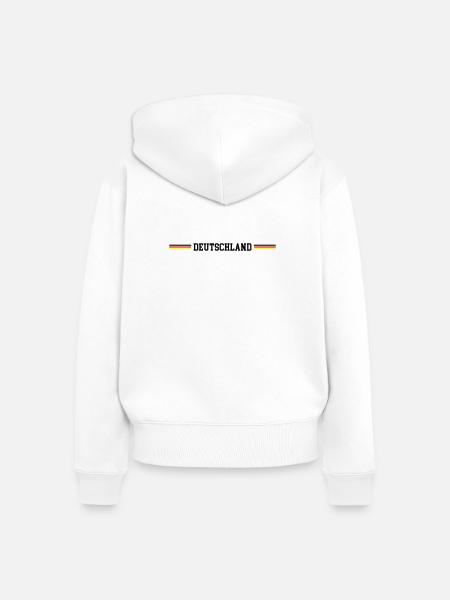 Deutschland Fahne - Frauen Premium Bio Zip Hoodie - Weiß