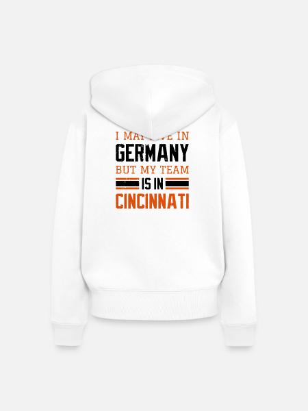 Cincinnati - Frauen Premium Bio Zip Hoodie - Weiß