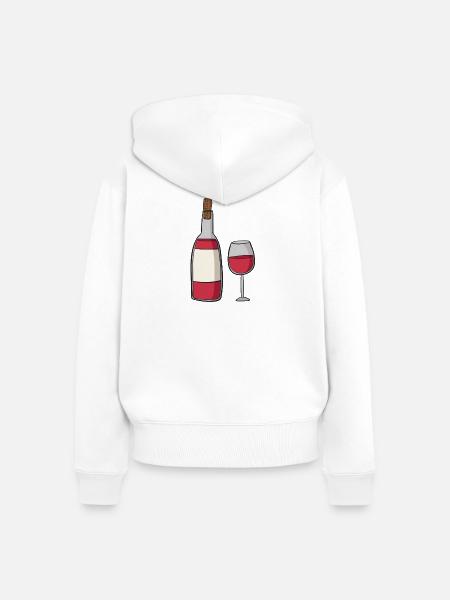 wine - Frauen Premium Bio Zip Hoodie - Weiß