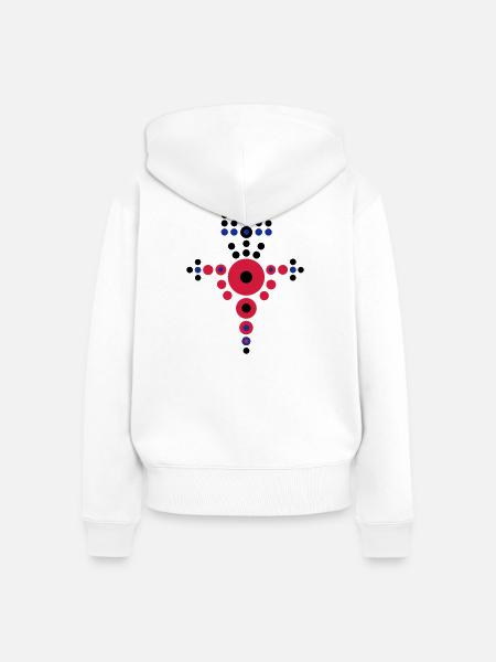 Wikinger Schild Nr.1 - Frauen Premium Bio Zip Hoodie - Weiß